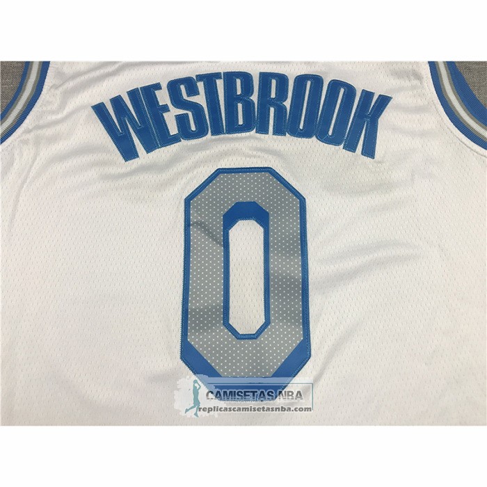 Camiseta Los Angeles Lakers Russell Westbrook NO 0 Ciudad 2020-21 Blanco
